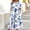 08 Multicolor, variant on YueHuiYing Women's Summer Casual Blue-and-White Porcelain Print Short-Sleeve Round-Neck Knee-Length Dress