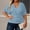 Blue, variant on Duojiaj Womens Plus Size V Neck T Shirts Summer Short Sleeve Tops T-Shirts Tunic Casual Loose Fit Soft Basic Tees