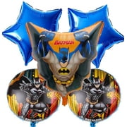 5 PCS Batman Balloons Bat Birthday Party Balloons Supehero Balloons Birthday party decoration Mylar Foil Balloon
