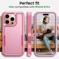 thumbnail image 2 of for iPhone 16 Pro Case, [Shockproof] Military Grade Proof Protection [Dropproof] Rugged Protective Heavy Duty Phone Case Cover for iPhone 16 Pro (Pink), 2 of 14