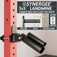 thumbnail image 2 of Synergee Landmine Attachment for 3x3 Power Racks with 5/8" Holes. Rack-Mounted Landmine Trainer for Full-Body Rotational Work, Presses & Rows. Compatible with 1" & 2" Barbells., 2 of 6