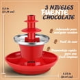 thumbnail image 2 of GDYFU Fuente de chocolate eléctrica,Fuente de chocolate de cascada,Fuente de Fondue de Chocolate de 3 niveles,Desmontable y fácil de montar,Ideal para Queso, Salsa Bbq,reunión,fiesta,Resturant, 2 of 5