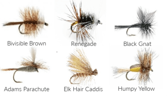 Many Sizes Renegade Dry Flies One Dozen Fly Fishing Flies