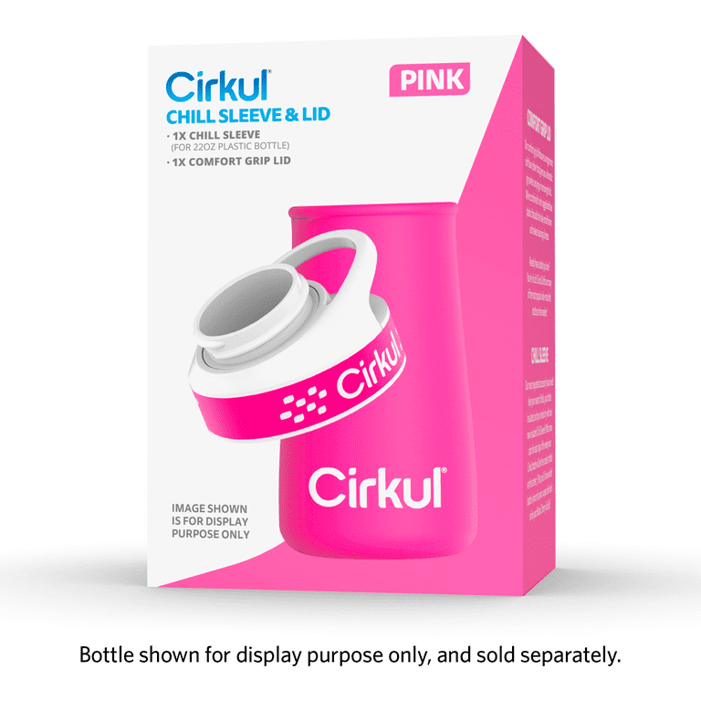 Cirkul Chill Sleeve & Comfort-Grip Lid for 22oz Bottle, Pink