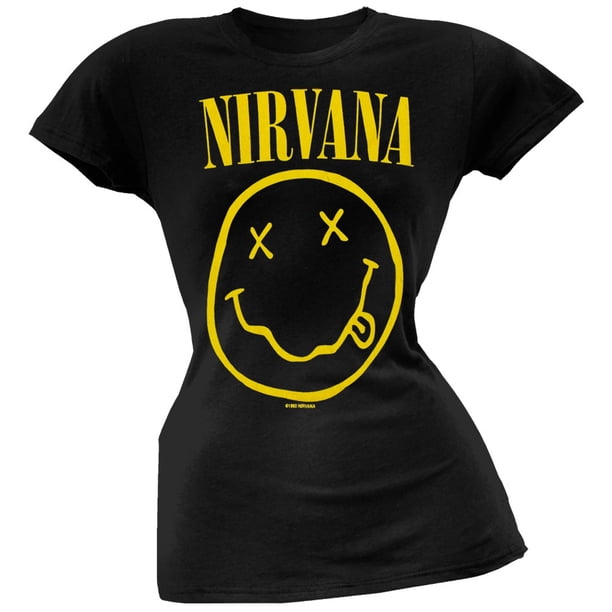 Nirvana Nirvana Women's Juniors Smile Short Sleeve Graphic Tee