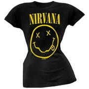 Nirvana Women's Juniors Smile Short Sleeve T Shirt