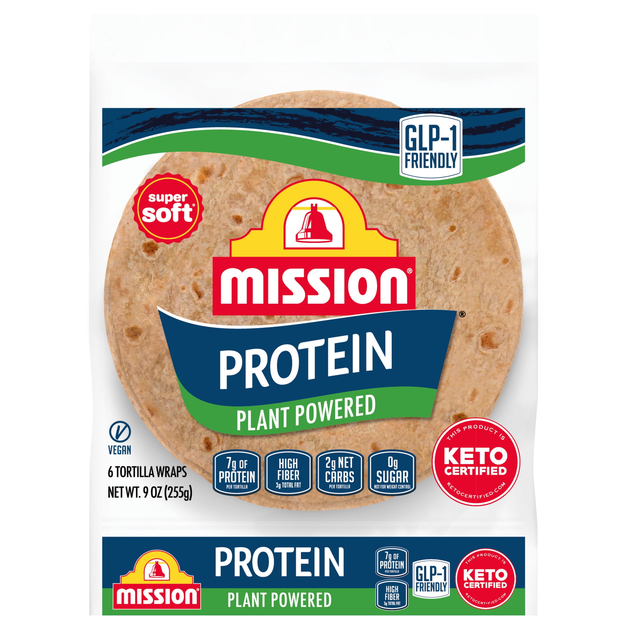 (3 pack) Mission Protein Tortilla Wraps, 6 Count
