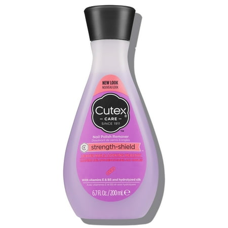 Cutex Care Strength Shield Liquid Nail Polish Remover with Vitamin E and B5, 6.7 fl oz
