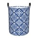 thumbnail image 1 of Balery Stylized Flowers Vintage Boho Cesta de ropa redonda con asas, impermeable, independiente, para ropa, juguetes, dormitorio y familia-Small, 1 of 6