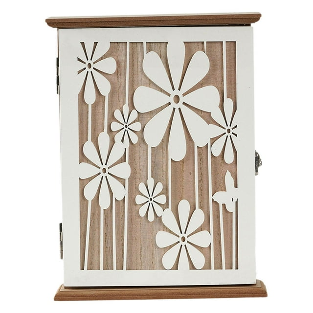 Caja para llaves, porta llaves, portátil, fácil de instalar, organizador, adorno de madera para regalos Margarita