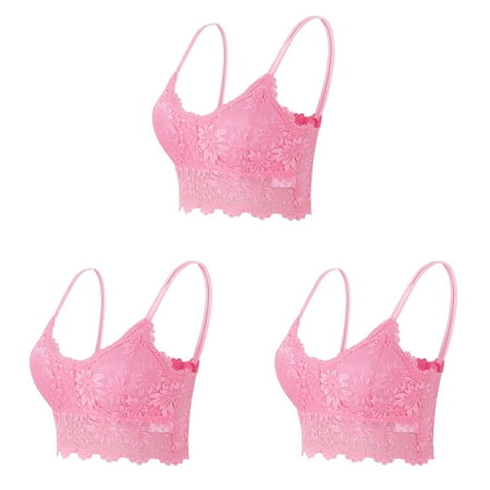 ras Push Up Sexy Crop Wire Bra Lingerie Women Bras Plus Size Sports Sexy V Neck Underwear Bras To Wear with A Backless Dress Lingerie without Chest ceangrtro Pink (3Packs) Pink (3Packs)