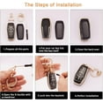 thumbnail image 3 of HAHDAXIA pour Ford Key Fob Cover Soft TPU Full Protection Smart Key Case Shell with Bling Keychain Fit for Ford F150 Explorer Mustang Edge Lincoln MKZ MKX MKC 5 Buttons Smart Key Case Holder(R, 3 of 6