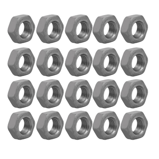 Unique Bargains 20pcs M10 Filetage 1.0mm Pas Métrique Filetage Fin Acier au Carbone Main Gauche Écrou Hexagonal