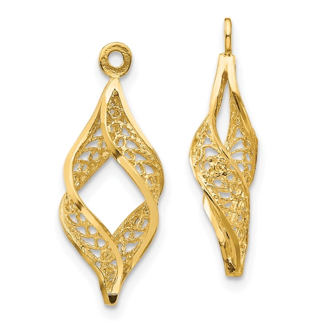 Boucles d'Oreilles en Filigrane Poli 14k XY656