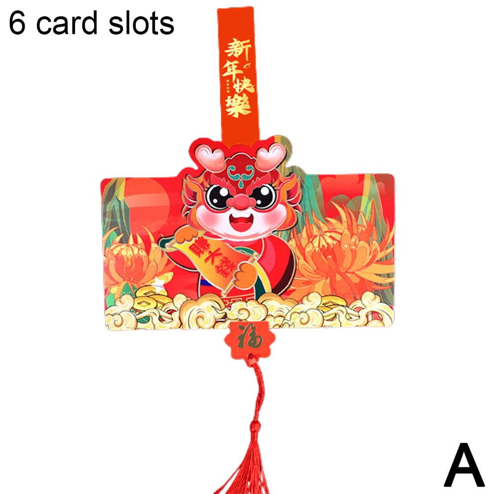 wnpxqnt 2024 Dragon Angpao New Year Red Envelope CNY Angpao Creative Foldable Wedding .) L2R6