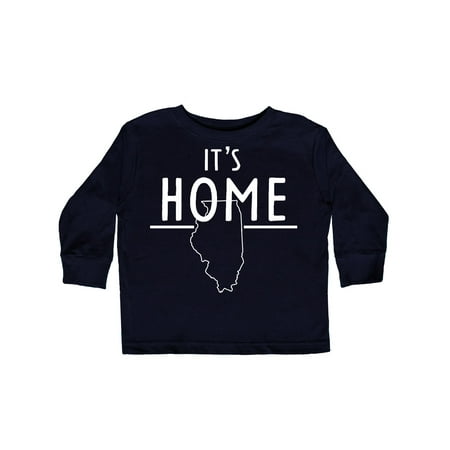 

Inktastic It s Home- State of Illinois Outline Gift Toddler Boy or Toddler Girl Long Sleeve T-Shirt