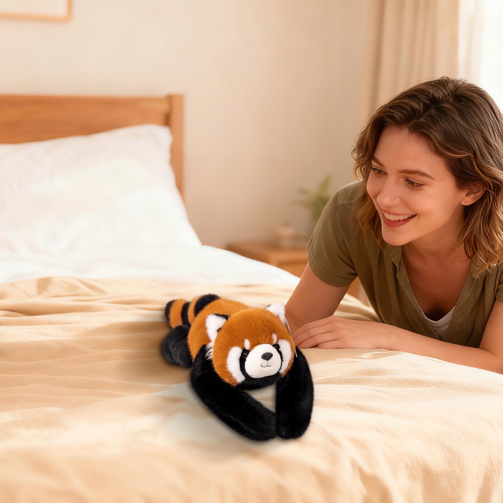 Red Panda Weighted Stuffed Animals, Weighted Plush Animal, Cute Soft Plush Toy Pillow Hugging Plushie Gifts for Christmas Birthday(A)
