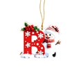 thumbnail image 2 of Dongrens Snowman Christmas Ornaments, Cute Flat Christmas Tree Letter Decoration, R, 2 of 5