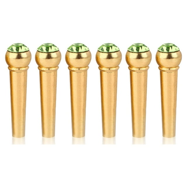Brass Made Bridge Pin,6Pcs Brass Made Guitar Acoustic Guitar Bridge Pin Musical Instrument Part Exceptional Craftsmanship