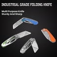 thumbnail image 2 of 6-Pack Folding Utility Knifes, Quick Change Razor Knife Utility Pocket Construction Blade Knife, 2 of 7