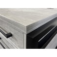 thumbnail image 3 of Modern Wood Laminate Double Pedestal Executive Desk Concrete Gray, 3 of 11