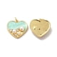 thumbnail image 1 of Rack Plating Brass Micro Pave Cubic Zirconia Pendants with Jump Rings & Enamel & Acrylic Imitation Pearl Long-Lasting Plated Lead Free & Cadmium Free Heart Charm Real 18K Gold Plated, 1 of 3