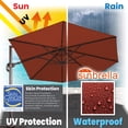 thumbnail image 6 of SUNNYOUTDOOR 11' Deluxe Cantilever Umbrella LED Lighted Umbrella Sunbrella Cover Patio Umbrella Garden Outdoor (Henna), 6 of 6