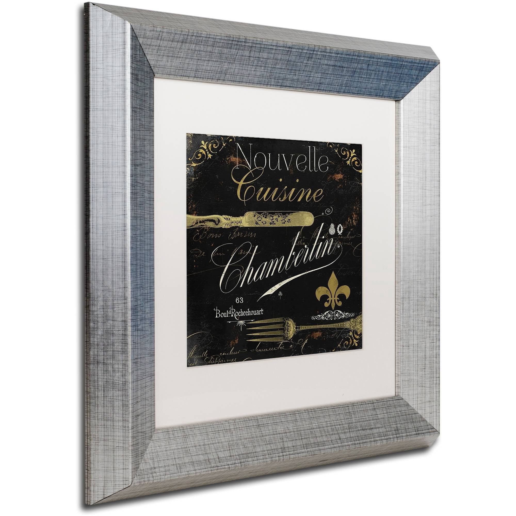 Trademark Fine Art "La Cuisine IV" Canvas Art by Color Bakery White Matte, Silver Frame