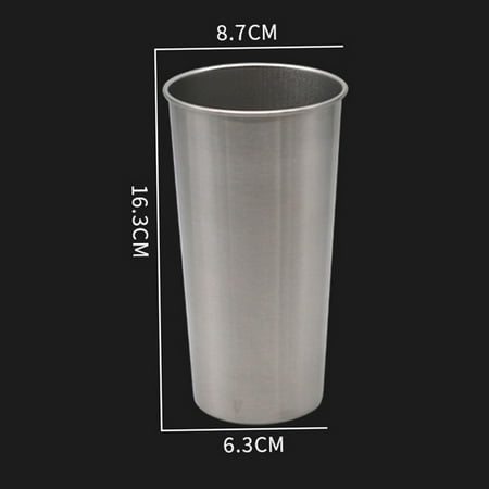 

304 Stainless Steel 230/360/500/600ml Beer Milkshake Cup For bar Coffee Shop