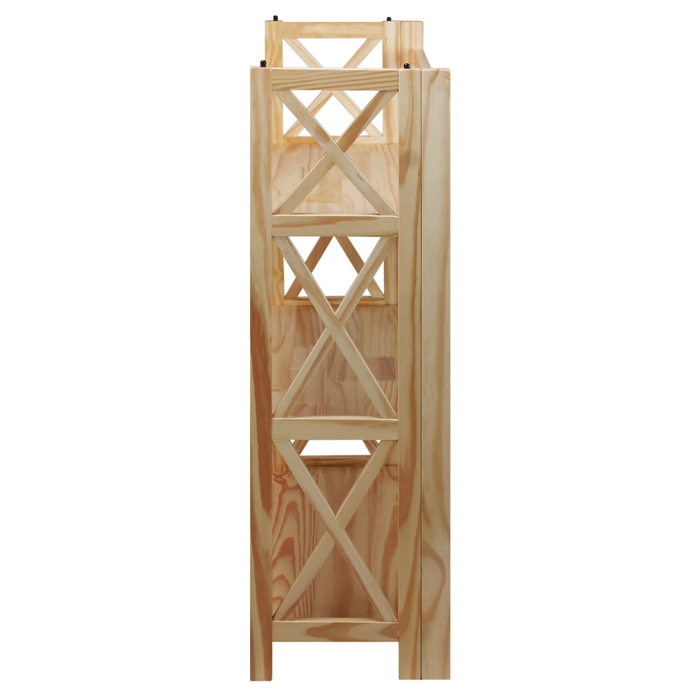 Casual Home Montego 3-Shelf Folding Bookcase-Color:Natural