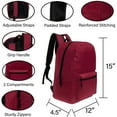 thumbnail image 6 of 15" Basic Backpack in 12 Colors- Bulk Case of 24, 6 of 7