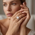 thumbnail image 4 of Rosec Jewels Lab Grown Diamond Engagement Ring 4 Carat - IGI Certified - Round Diamond Solitaire Ring - E-VS1 Quality, 925 Sterling Silver, US 4.00, 4 of 8