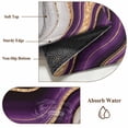thumbnail image 6 of Round Rug 5ft Area Rug,Purple Marble Gold Inlay Area Rugs for Living Room Bedroom,Abstract Geometric Stripes Floor Mat Non-Slip Non-Shedding Carpet Indoor Accent Rugs, 6 of 9