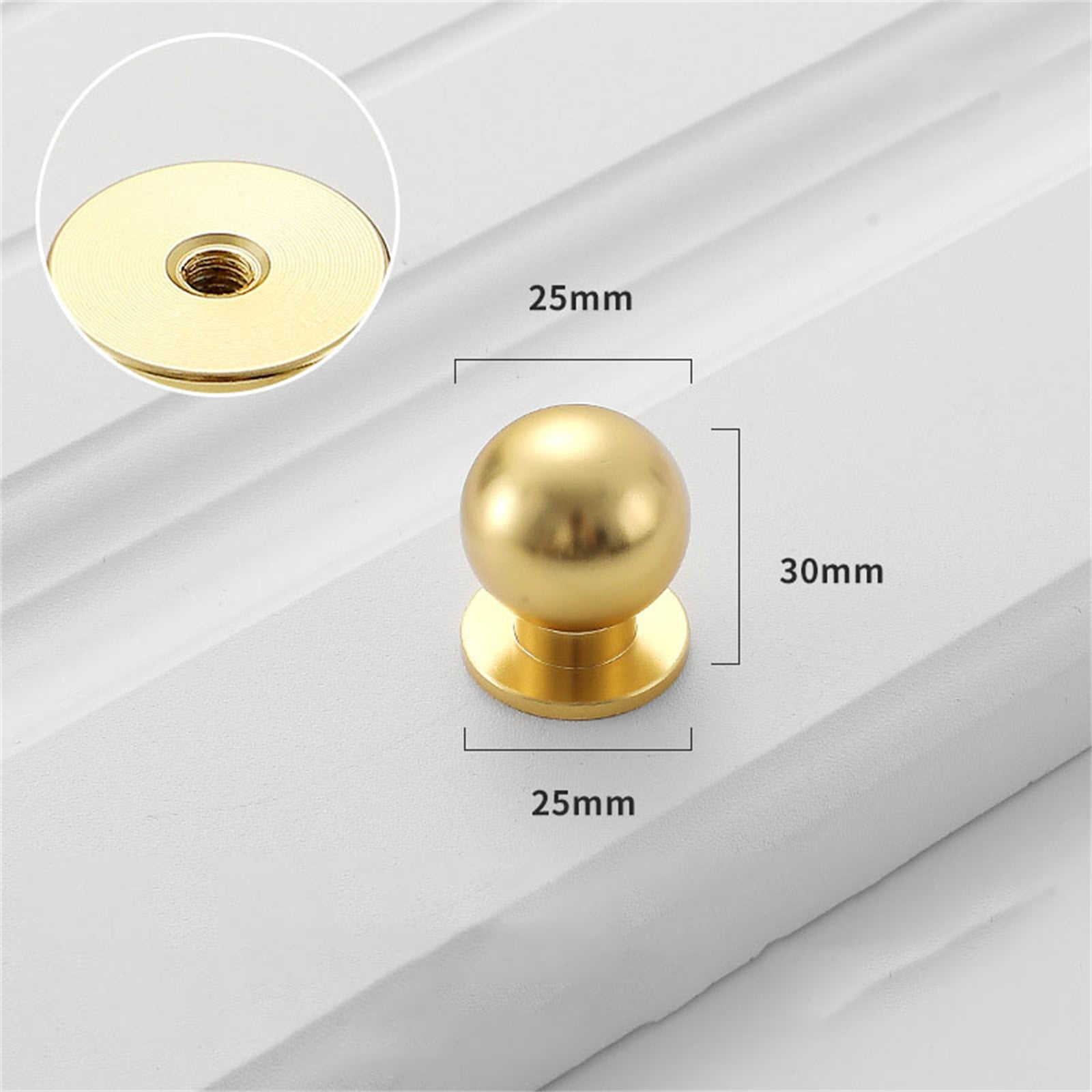 Lot De 10 Poignées De Meubles En Laiton Brossé Conique , Boutons De Tiroirs Dores Pour Armoires Penderies Salles De Bains Et Cuisines 76239612