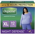 thumbnail image 4 of Depend Night Defense Disposable Underwear Female Pull On with Tear Away Seams X-Large, 45591, Maximum, 24 Ct, 4 of 9