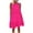 Hot Pink, variant on Ahuyic Printed Solid Color Plus Size Dress For Women, Summer Womens' Sleeveless Tank Knee-Length Dresses,Ladies Summer Lace Sleeveless Halter Loose Beach Holiday Long Dress