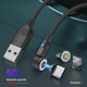 thumbnail image 2 of 1m USB to 8Pin Type-C Micro Rotatable Connector 3A Magnetic Charging Data Cable - Black, 2 of 5