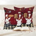 thumbnail image 2 of Outdoor Pillow Covers Set of 2, Kitchen Italian Chef Decorative Throw Pillow Covers 16X16IN, Farmhouse Pizza Black White Check Throw Pillows Protector Cushion Case for Patio,Couch,Sofa,Garden, 2 of 9