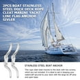 thumbnail image 3 of CIMAXIC Durable Stainless Steel Rope Cleat for Boat Use with Large Tie Off Area and Open Base 2pcs Silver,4.33"X0.91"X0.47", 3 of 5