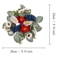 thumbnail image 6 of syligr Independence Day Artificial Daisy Candle Ring Wreath for Pillar Holders Table Centerpiece Holiday Decor Plastic 8 Inch Diameter Red/White/Blue Patriotic Style for 4th of July Party Decoration, 6 of 6