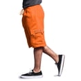 thumbnail image 2 of G-Style USA Men's Solid Fleece Cargo Shorts DFP1 - ORANGE- Medium, 2 of 5