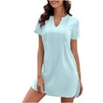 thumbnail image 1 of LSLJS Robe de Plage d'Été pour Femmes, Nouvelle Robe de Plage Européenne et Américaine pour Femmes, Robe de Plage à Manches Courtes, Col en V et Longueur Cheville, 1 of 5