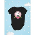 thumbnail image 3 of A Panda With Flowers T-Shirt Infant -Image by Shutterstock,  6 Months, 3 of 4