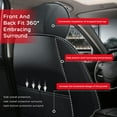 thumbnail image 4 of Maidao 2pcs Front Seat Cover for Jeep for Wrangler 1986-Present 2 Seats Leather Airbag Compatible Waterproof Front Set Cushion Protector Black and Red, 4 of 6