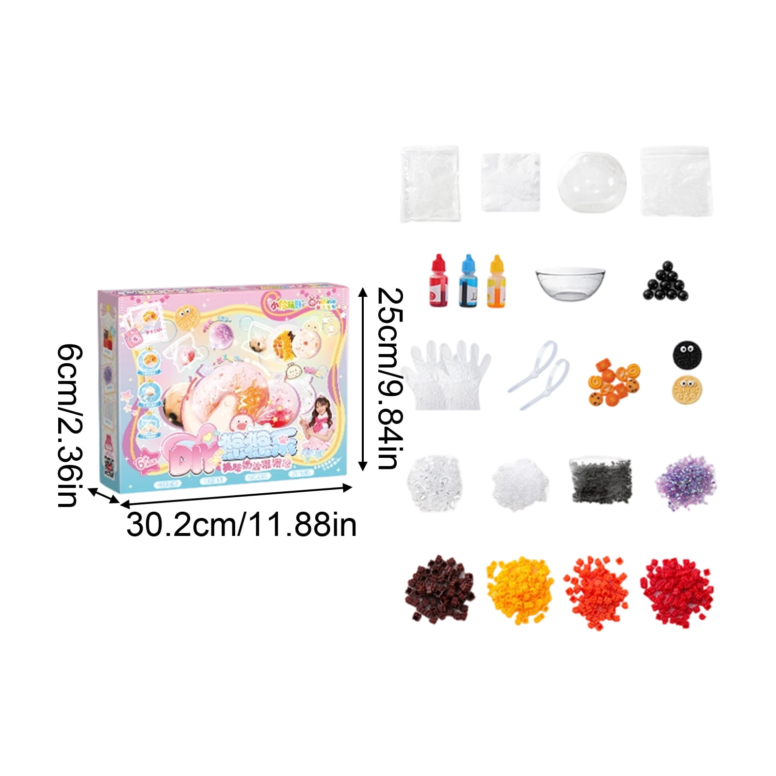 EclipseJewels DIY Squishy Toys Kit - Silicone Creative Handmade Stress Relief Toy, Make Your Own Sensory Fidget, Custom Butter Squishy Ball Craft Set,C