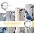 thumbnail image 6 of Teal Forest Birds Blackout Curtains for Bedroom/Living Room, Thermal Insulated Kitchen Curtains, Modern Oil Painting Farmhouse Grommet Darkening Window Treatment Drapes 42"x63"x2, 6 of 8