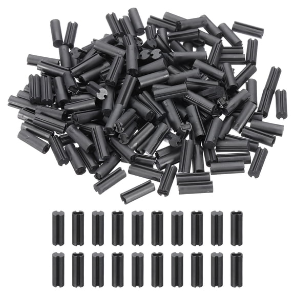 Uxcell 200 Pcs LED Spacer, 4mm OD 11mm Height Double Pit Nylon Light Emitting Diode Holder, Black