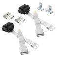 thumbnail image 1 of Gray & Grey Retractable Bucket Seat Belt Kit with Bracketry for 1947-1954 Chevy Truck Airplane 2 Point - 2 Belts, 1 of 1