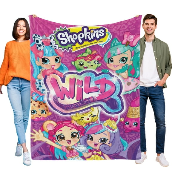 SHOPKINS Throw Blanket Gifts for Fans Lover Girls Boys Women Present Hoodie Him Bed 60"x80"