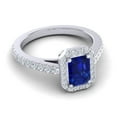 thumbnail image 3 of 2.95 Carat Sparkle Natural Diamond Blue Sapphire Gemstone Wedding Ring for Women Solid 14K White Gold Size 7 by Diamond-Capitals, 3 of 8